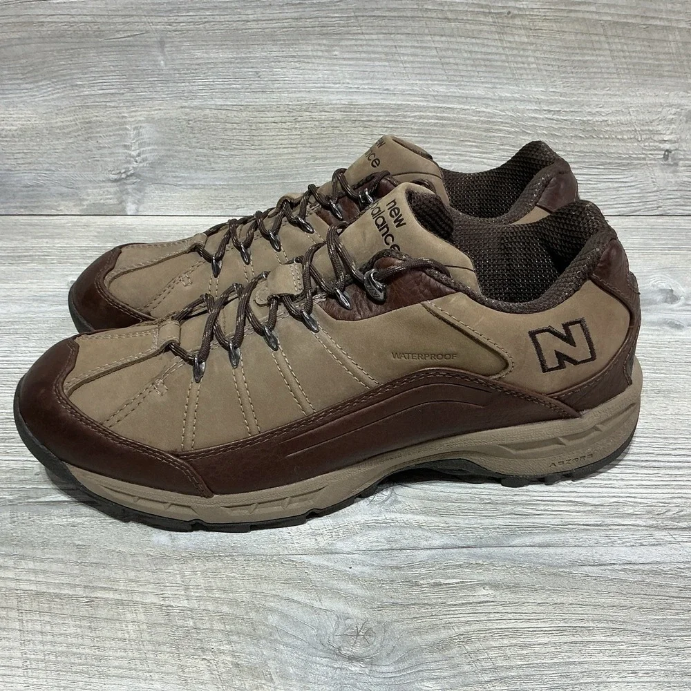 New Balance 966 Waterproof MW966BR Brown Outdoor Casual Leather Shoes Men's 14 D